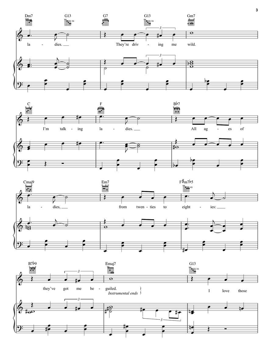 Ladies (from To Be Or Not To Be) Piano, Vocal, Guitar scores gallery preview page 3