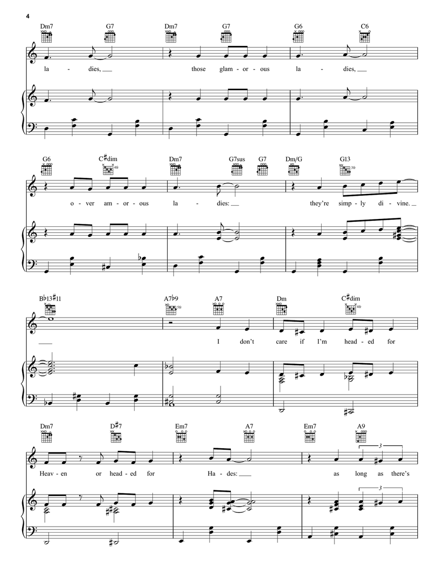 Ladies (from To Be Or Not To Be) Piano, Vocal, Guitar scores gallery preview page 4