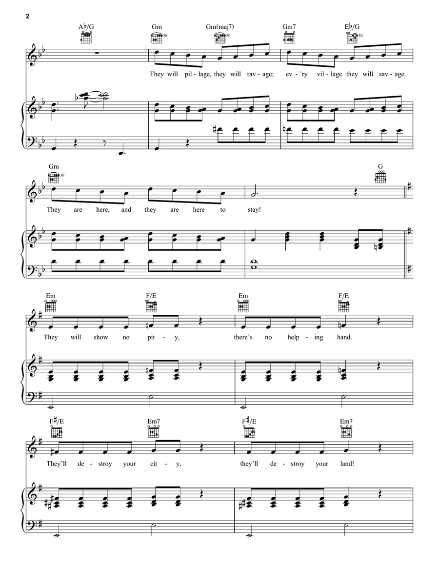 Spaceballs (The Animated Series Theme) (from Spaceballs) Piano, Vocal, Guitar scores gallery preview page 2