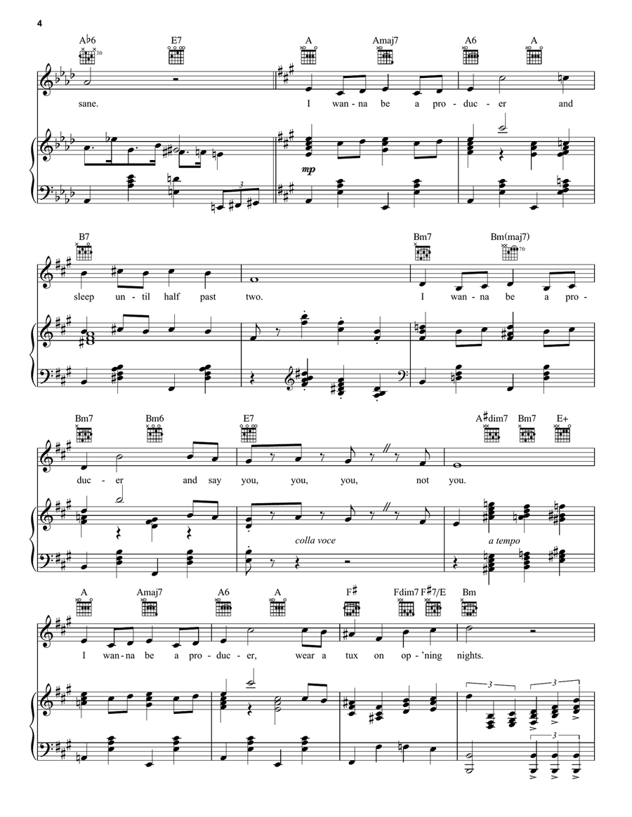 I Wanna Be A Producer (from The Producers) Piano, Vocal, Guitar scores gallery preview page 4
