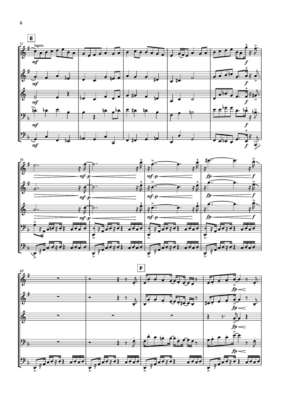 God Rest You Merry Gentlemen (Funk) for Brass Quintet Brass Quintet scores gallery preview page 6