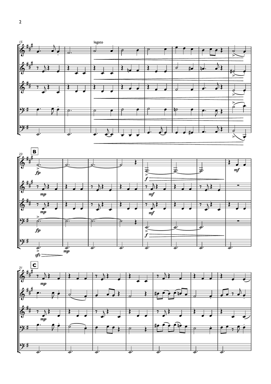 We Three Kings (Big Band Style) Brass Quintet Brass Quintet scores gallery preview page 2