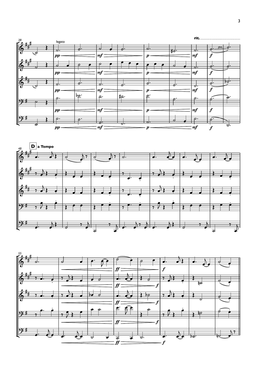 We Three Kings (Big Band Style) Brass Quintet Brass Quintet scores gallery preview page 3