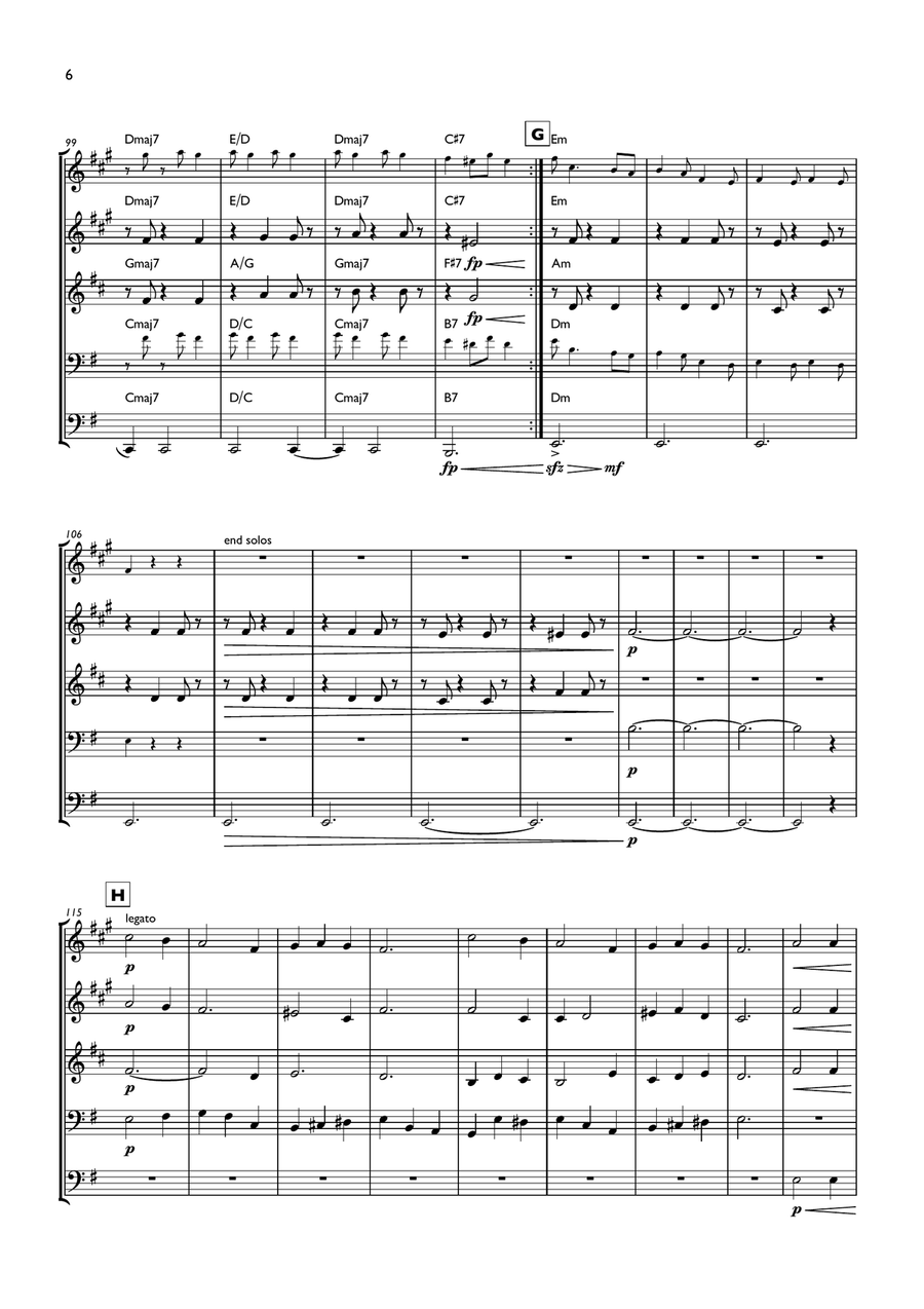 We Three Kings (Big Band Style) Brass Quintet Brass Quintet scores gallery preview page 6