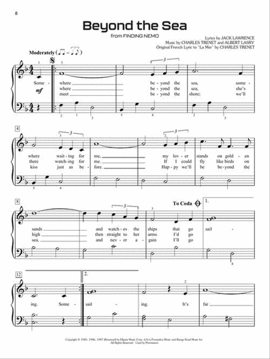 Movie Songs for Kids Movie Songs for Kids Easy Piano scores gallery preview page 5