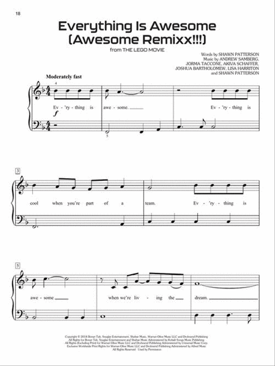 Movie Songs for Kids Movie Songs for Kids Easy Piano scores gallery preview page 6