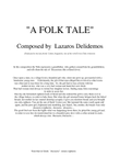 A FOLK TALE for Tuba & Piano