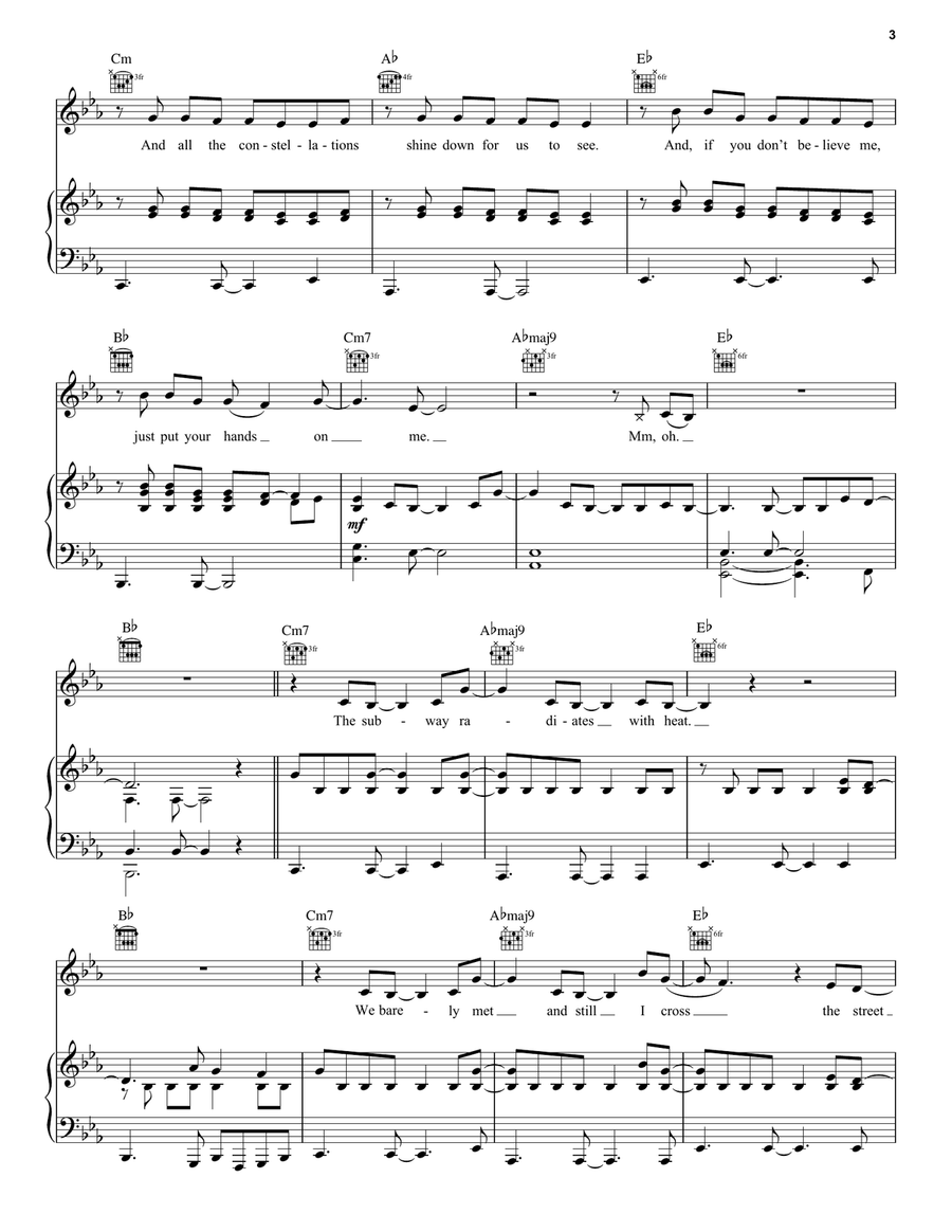 Hands On Me Hands On Me Piano, Vocal, Guitar scores gallery preview page 3