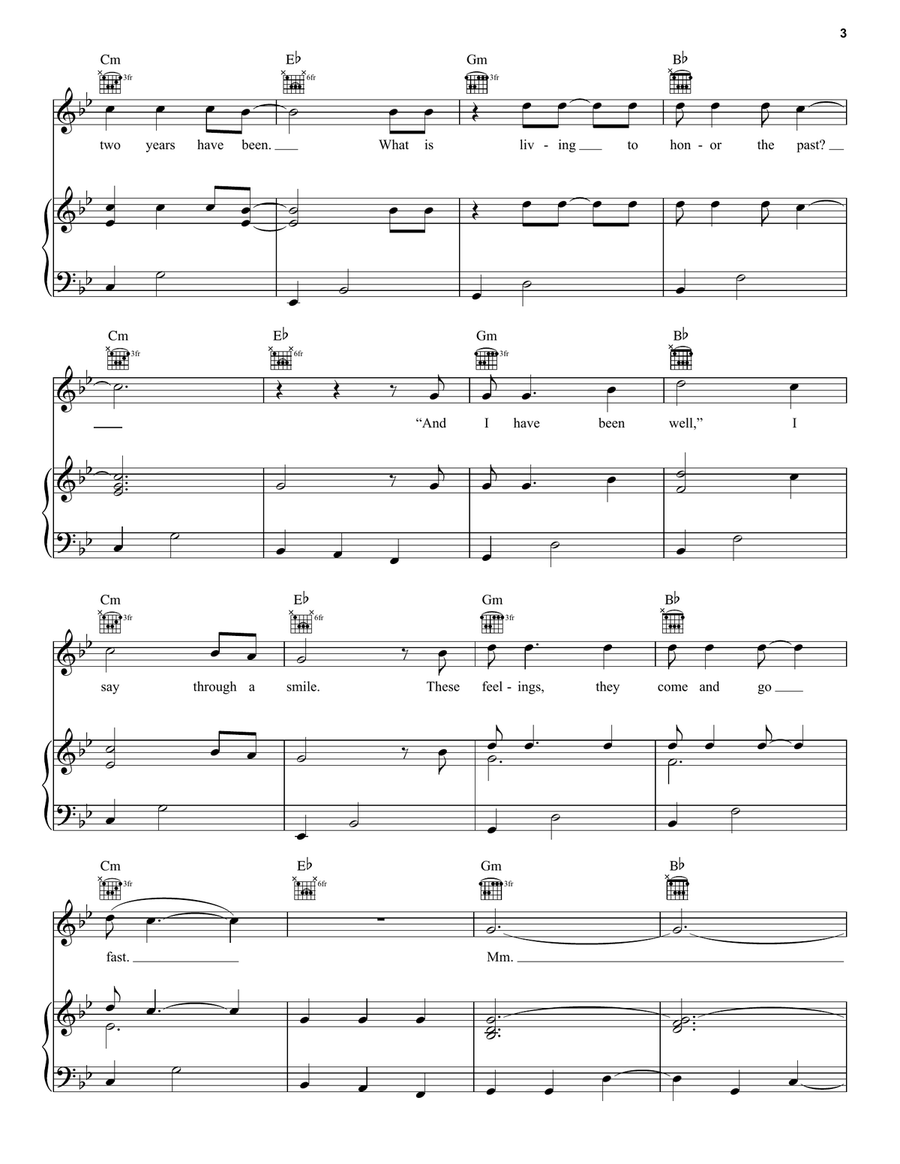 Blue Pool Blue Pool Piano, Vocal, Guitar scores gallery preview page 3