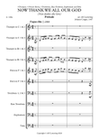 Now thank we all our God (Nun danket alle Gott) - arranged for Brass Ensemble