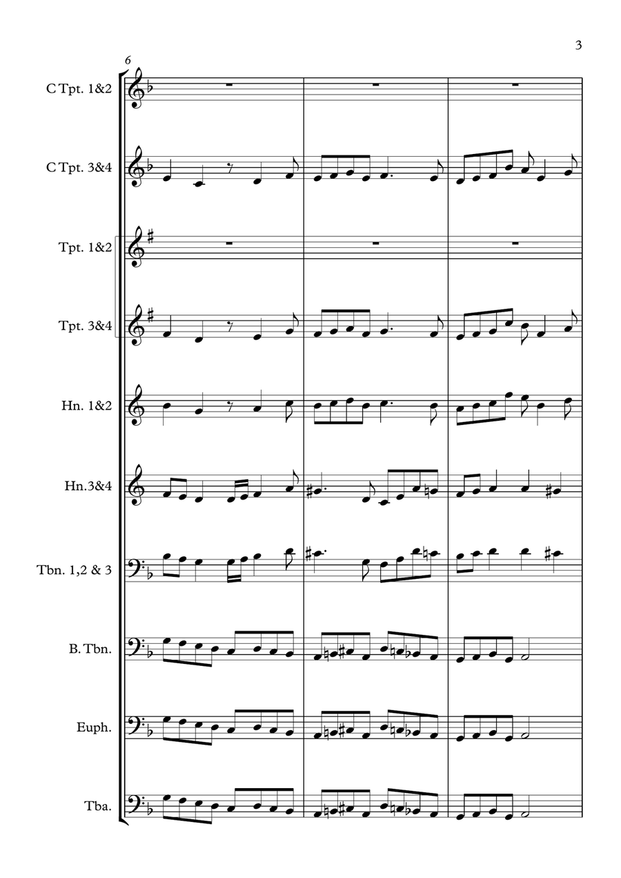 Now thank we all our God (Nun danket alle Gott) - arranged for Brass Ensemble Brass Ensemble scores gallery preview page 3