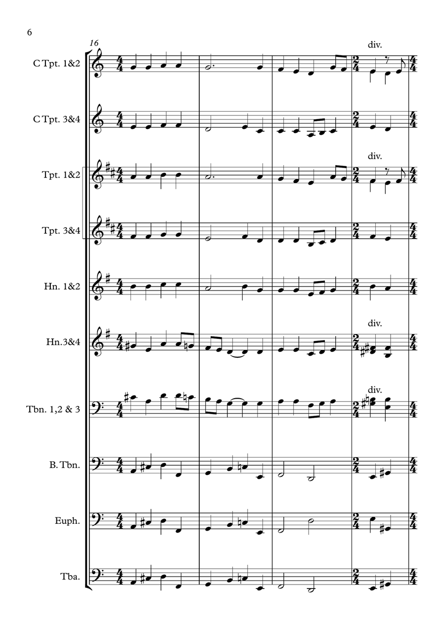 Now thank we all our God (Nun danket alle Gott) - arranged for Brass Ensemble Brass Ensemble scores gallery preview page 6