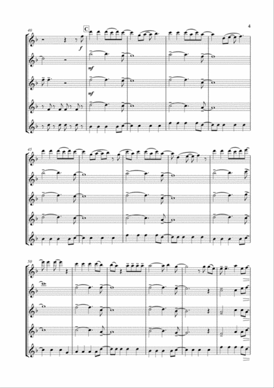 Viva La Vida Woodwind Ensemble scores gallery preview page 5