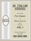 20 Italian Studies for Guitar op 59 vol. 1 by Carcassi