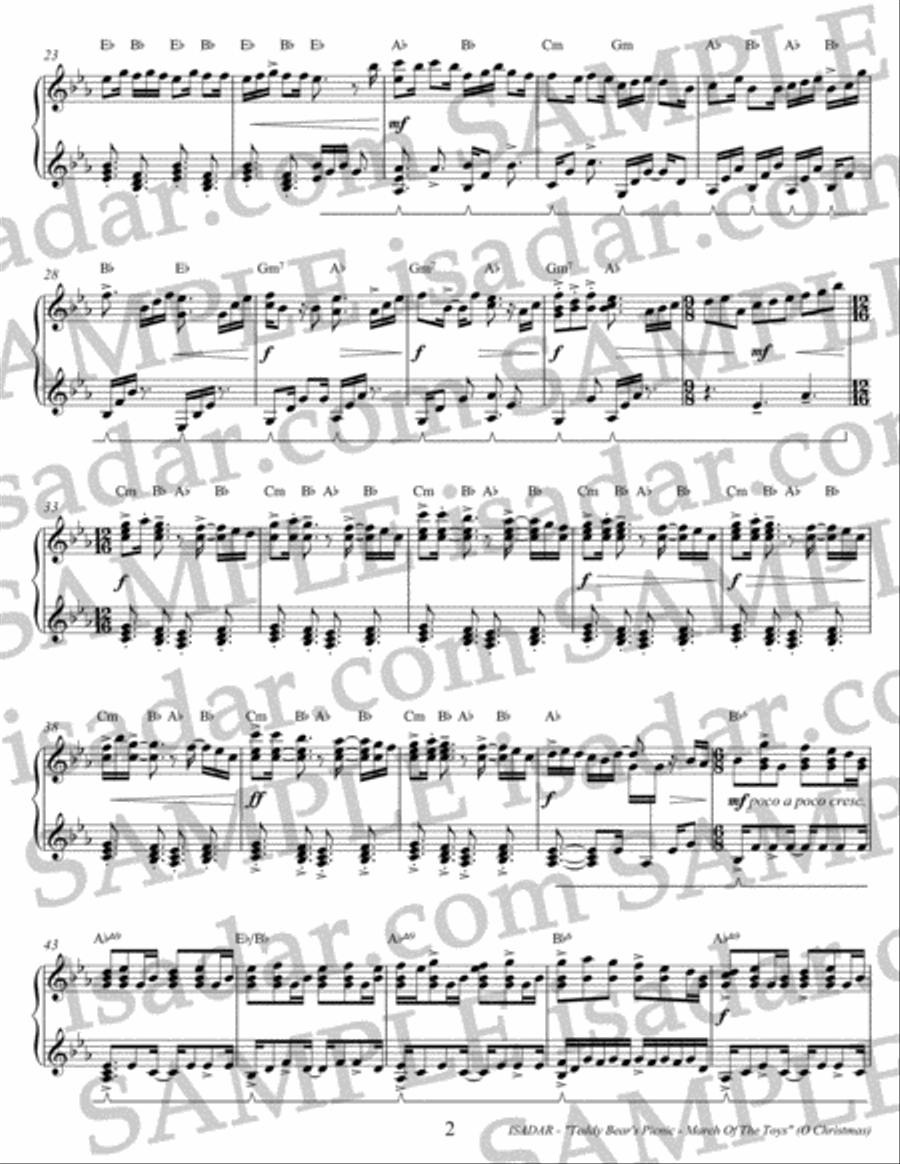 Teddy Bear's Picnic / March Of The Toys Piano Solo scores gallery preview page 4