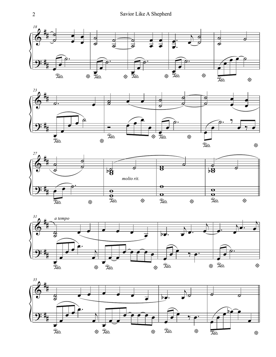 Savior Like a Shepherd Lead Us Piano Solo scores gallery preview page 2