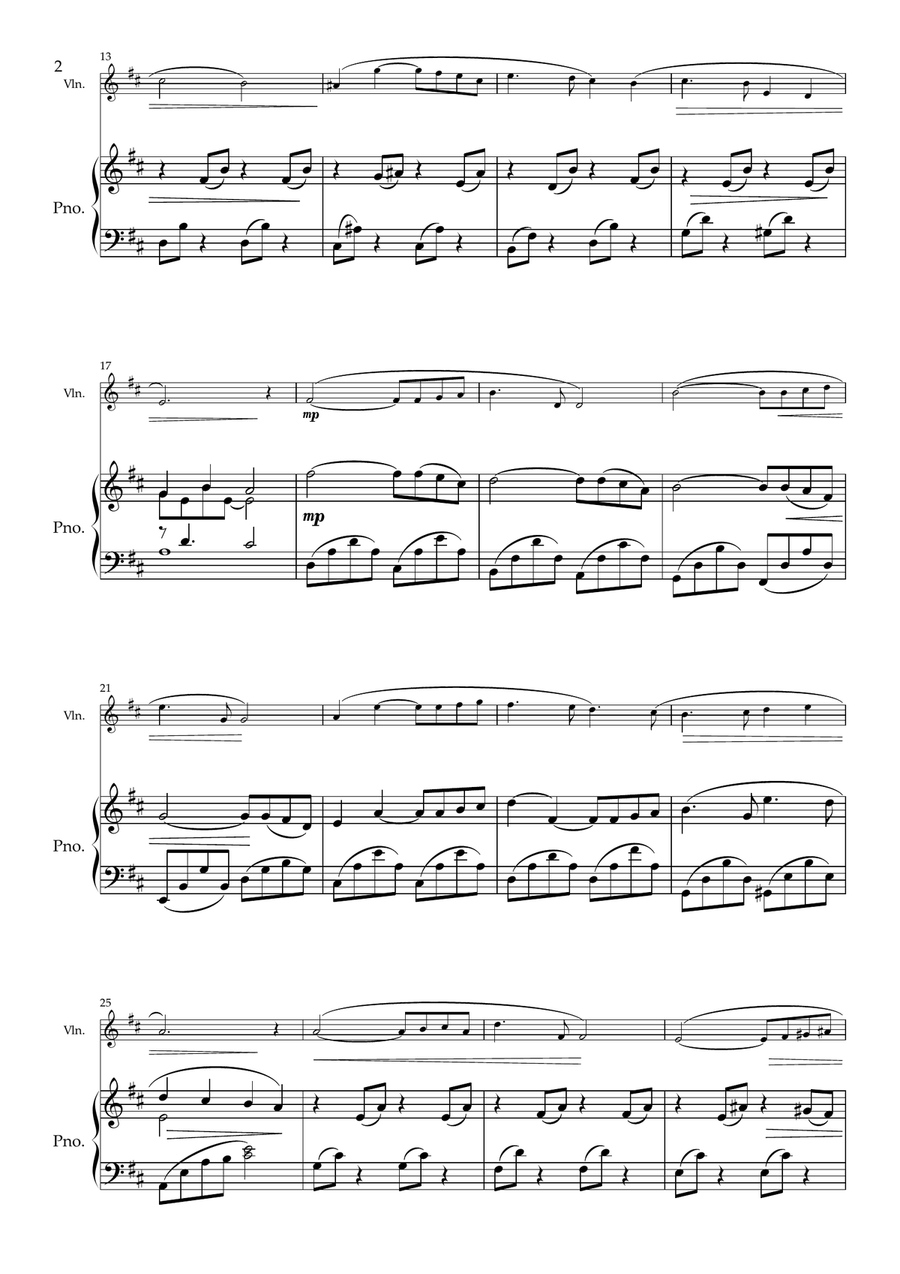 Peace. for Violin and Piano Violin Solo scores gallery preview page 3