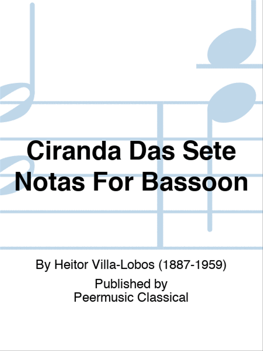 Ciranda Das Sete Notas For Bassoon Bassoon Solo scores gallery preview page 1
