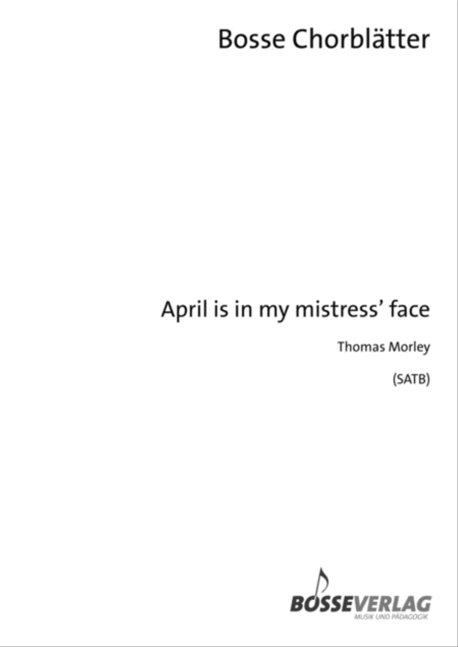 April is in my mistress' face 4-Part scores gallery preview page 1