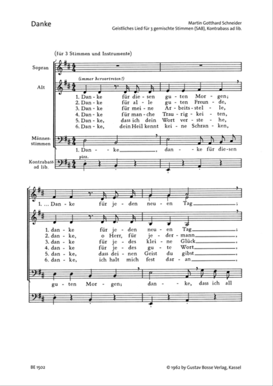 Danke für diesen guten Morgen 3-Part scores gallery preview page 2