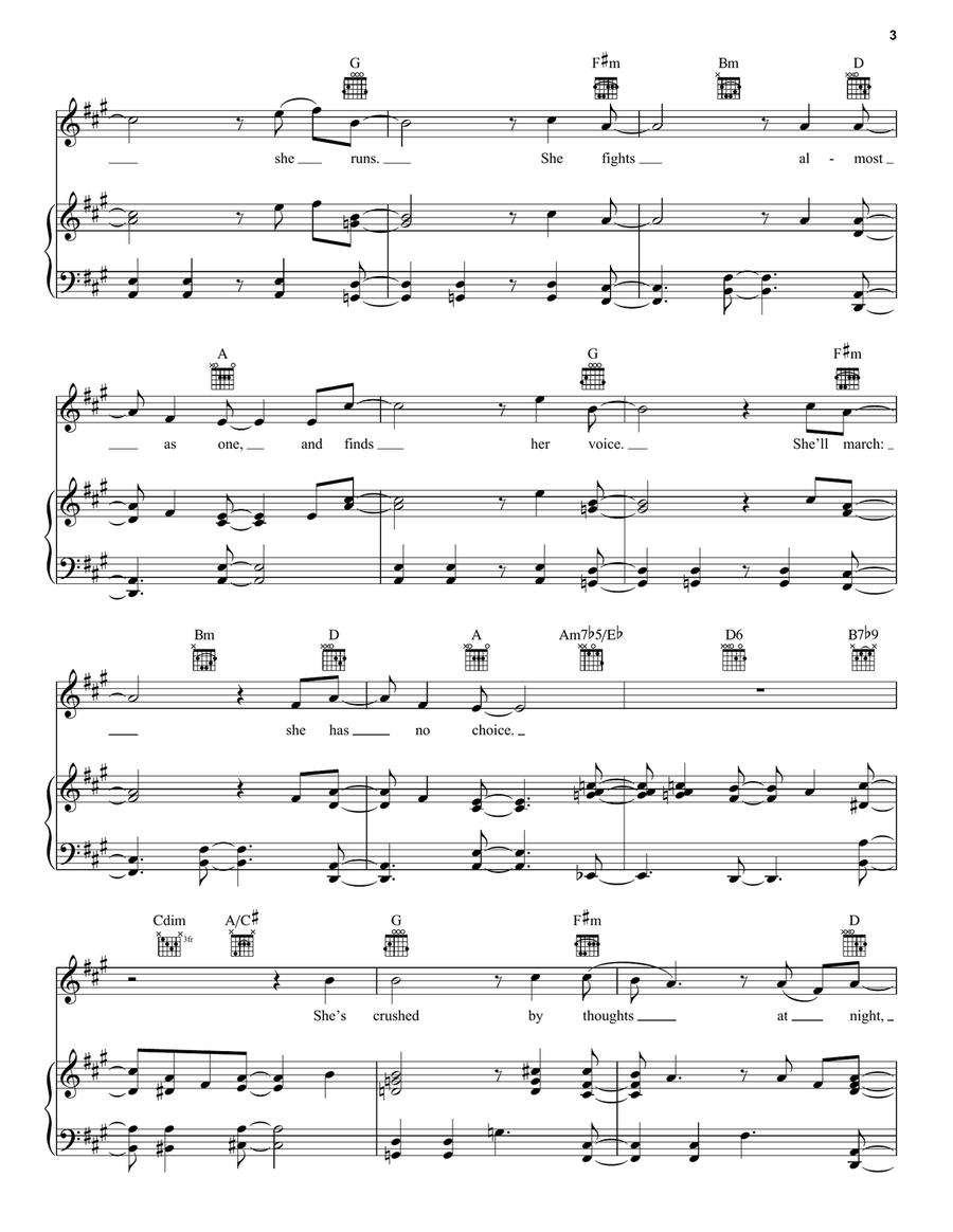 I'm Alive I'm Alive Piano, Vocal, Guitar scores gallery preview page 3