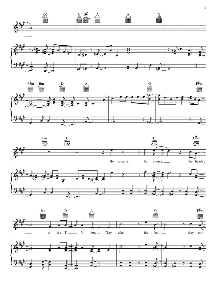 I'm Alive I'm Alive Piano, Vocal, Guitar scores gallery preview page 5