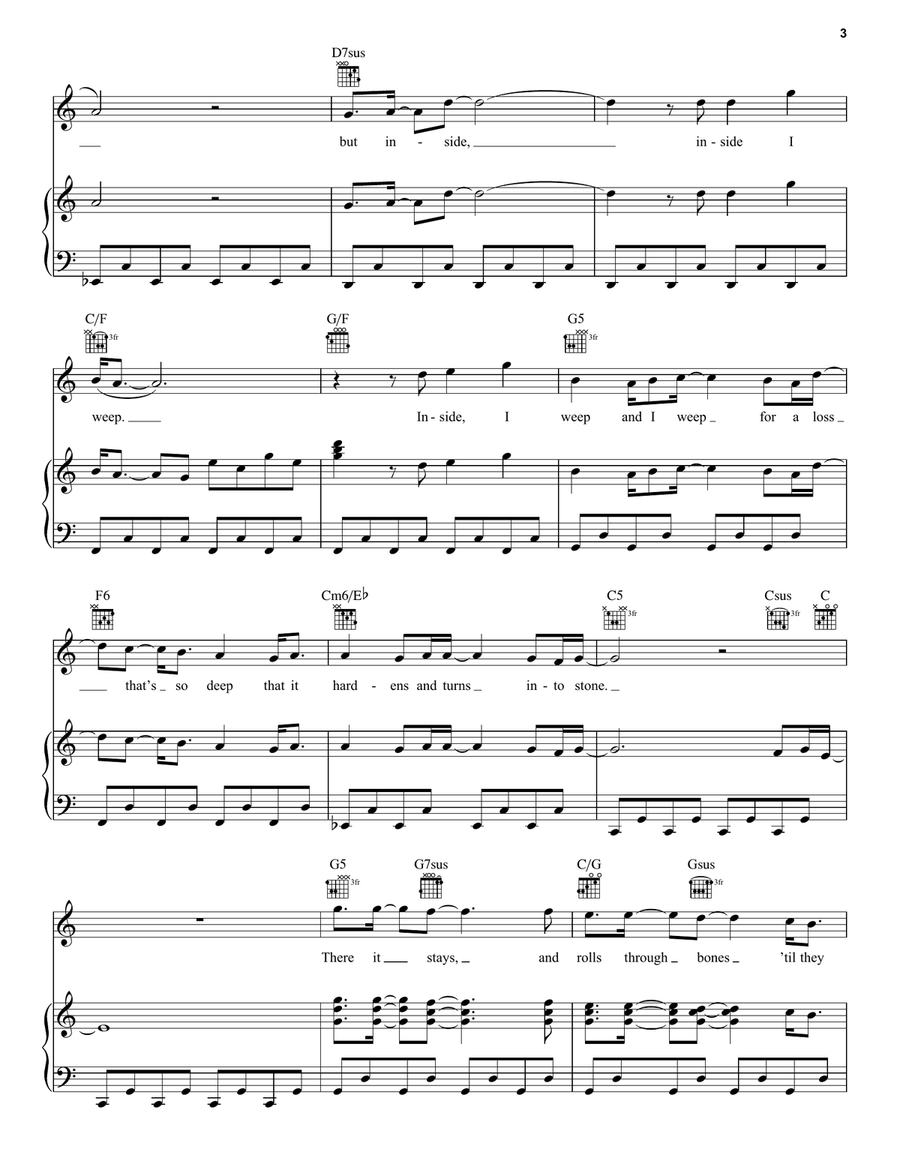 How I Weep How I Weep Piano, Vocal, Guitar scores gallery preview page 3