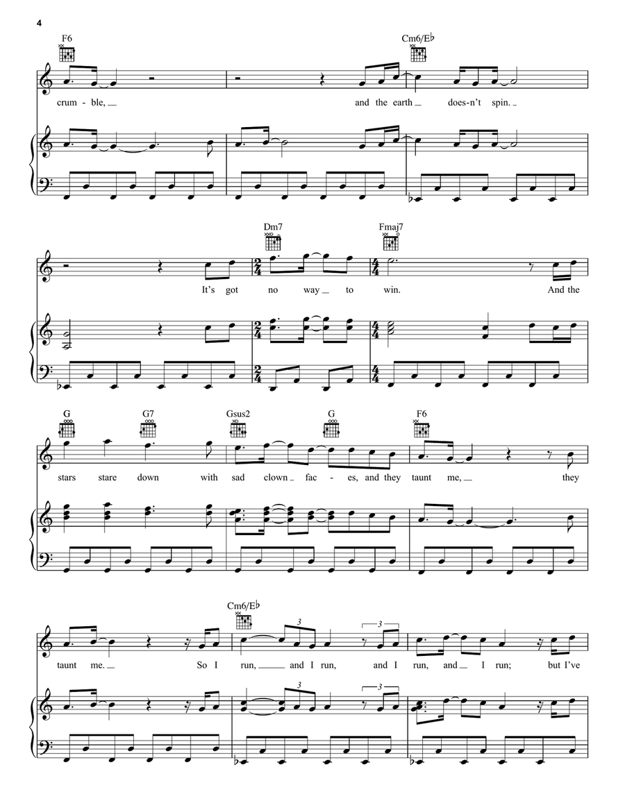 How I Weep How I Weep Piano, Vocal, Guitar scores gallery preview page 4