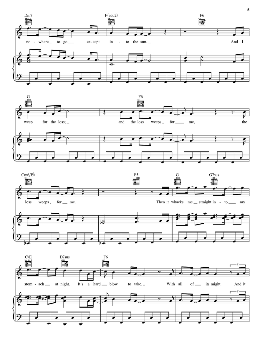 How I Weep How I Weep Piano, Vocal, Guitar scores gallery preview page 5