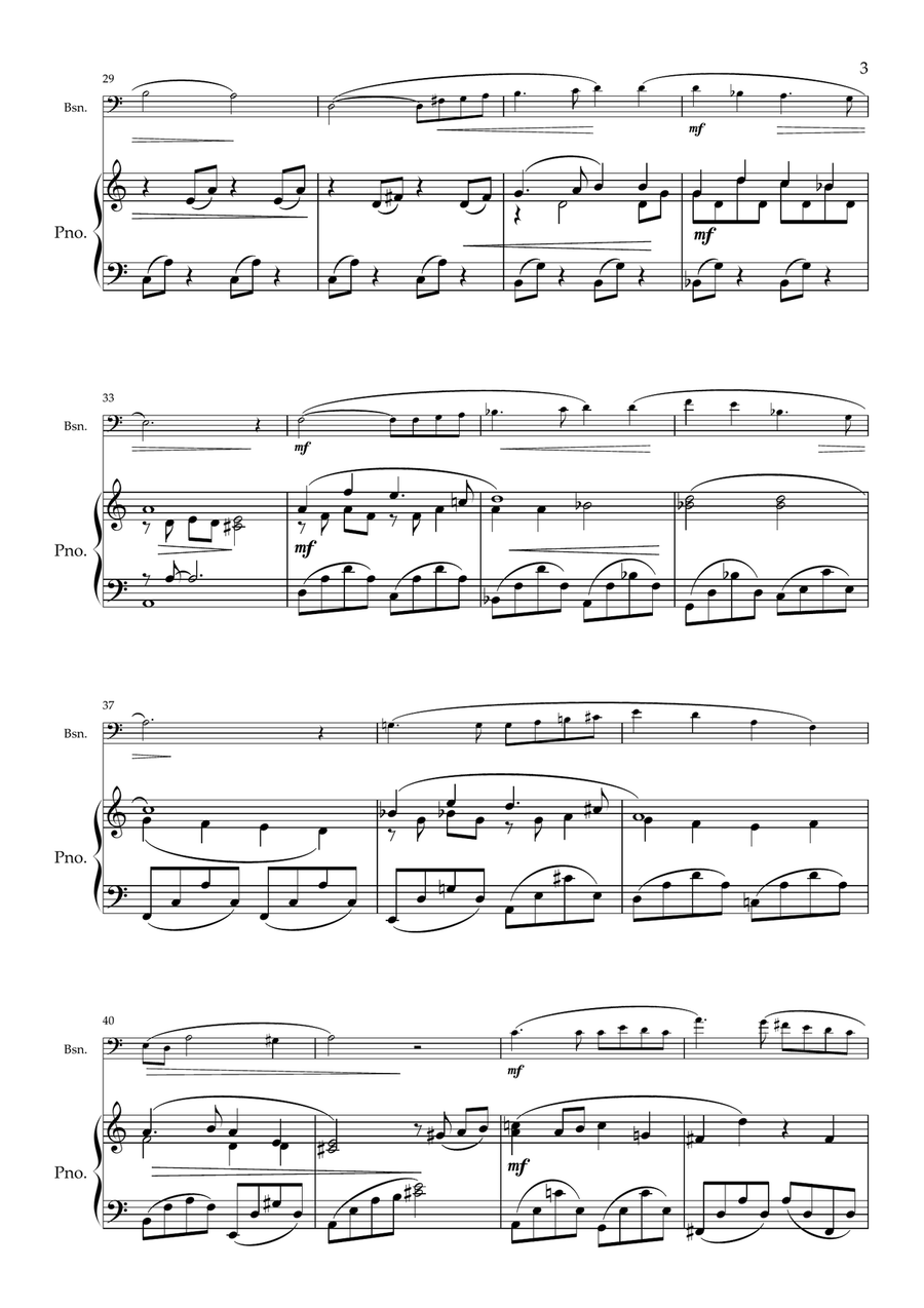 Peace. for Bassoon and Piano Bassoon Solo scores gallery preview page 4