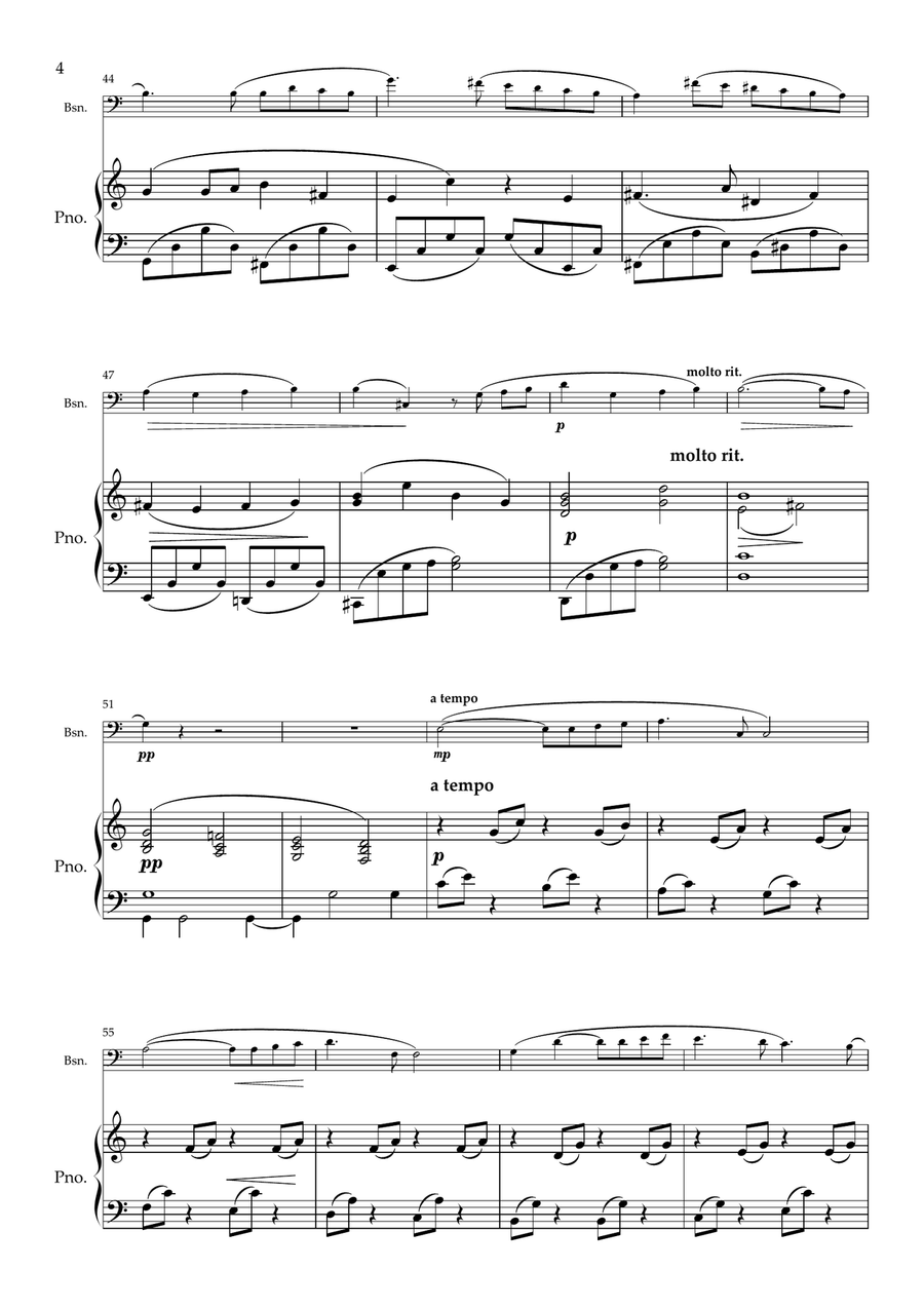 Peace. for Bassoon and Piano Bassoon Solo scores gallery preview page 5