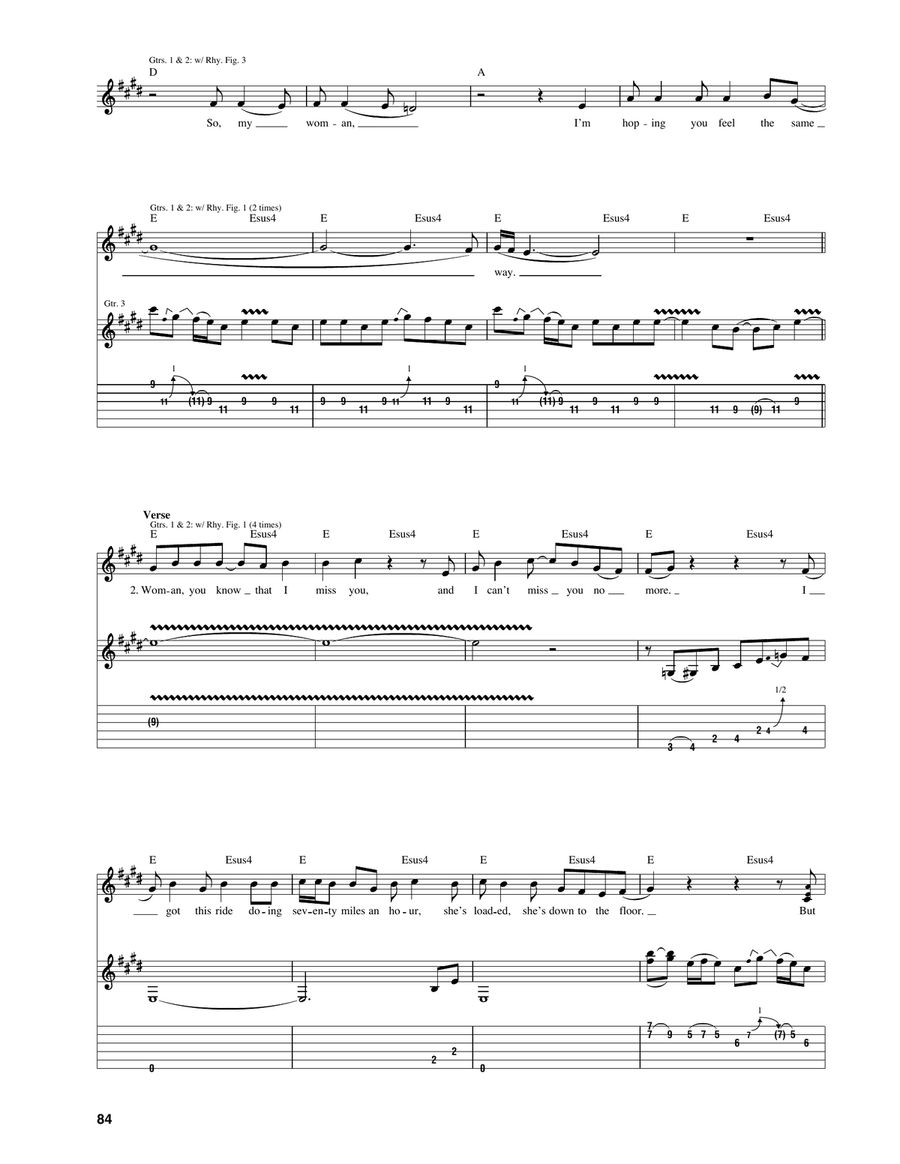 24 Hours At A Time 24 Hours At A Time Guitar Tablature scores gallery preview page 3