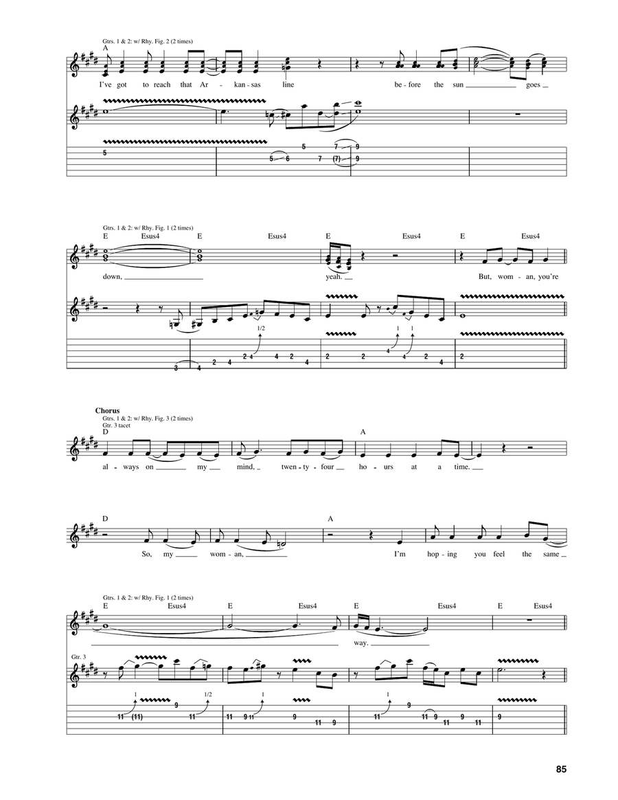 24 Hours At A Time 24 Hours At A Time Guitar Tablature scores gallery preview page 4