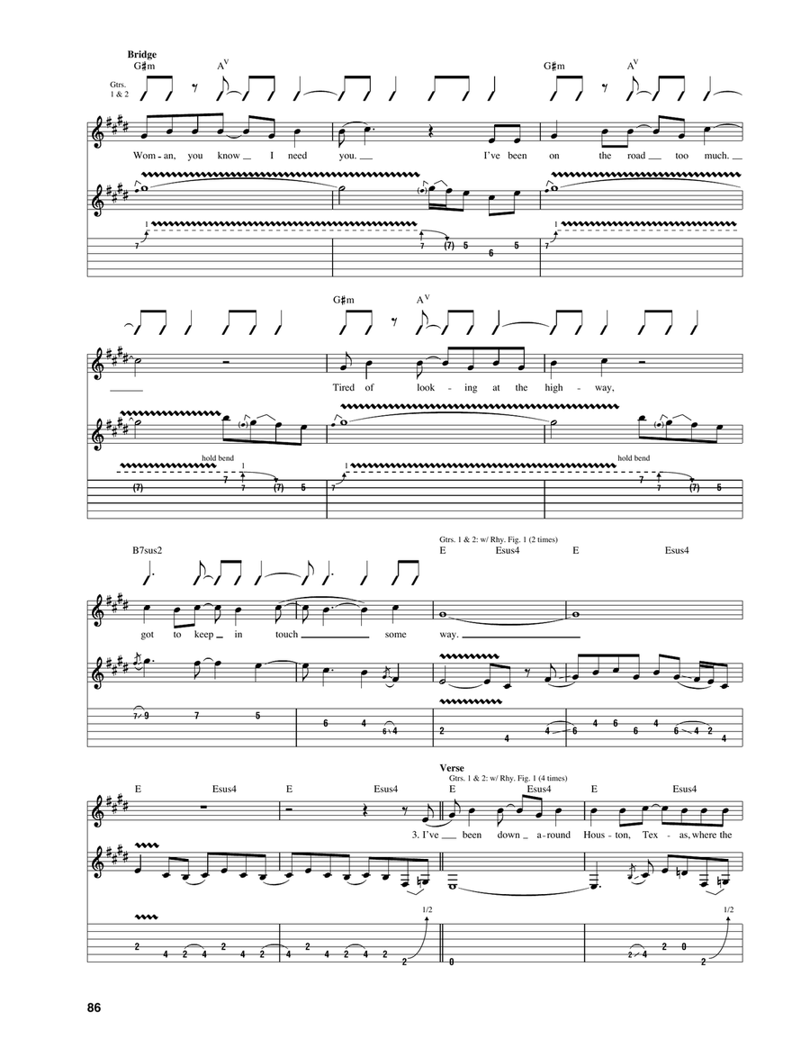 24 Hours At A Time 24 Hours At A Time Guitar Tablature scores gallery preview page 5