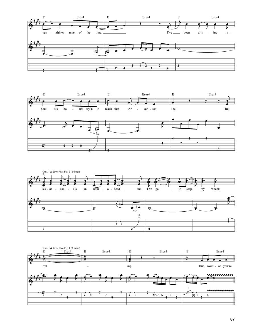 24 Hours At A Time 24 Hours At A Time Guitar Tablature scores gallery preview page 6