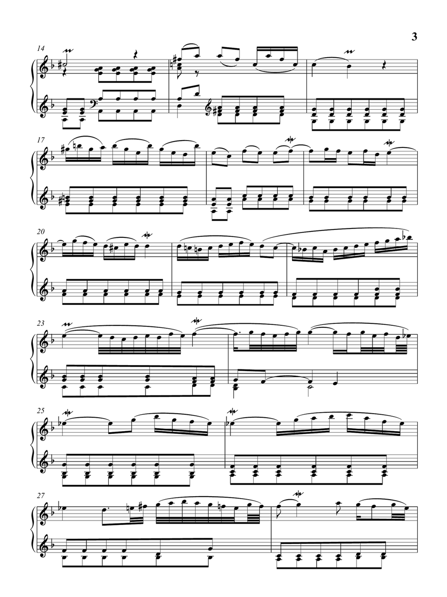 Bach: Adagio from Concerto in D minor, BWV 974 (d'après Marcello) as played by Víkingur Ólafsson Piano Solo scores gallery preview page 4