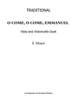 O Come, O Come, Emmanuel Viola Cello Duet-Score and Parts