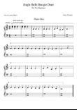 Jingle Bells Piano Duet. Boogie style for two beginners pianists. No verse.