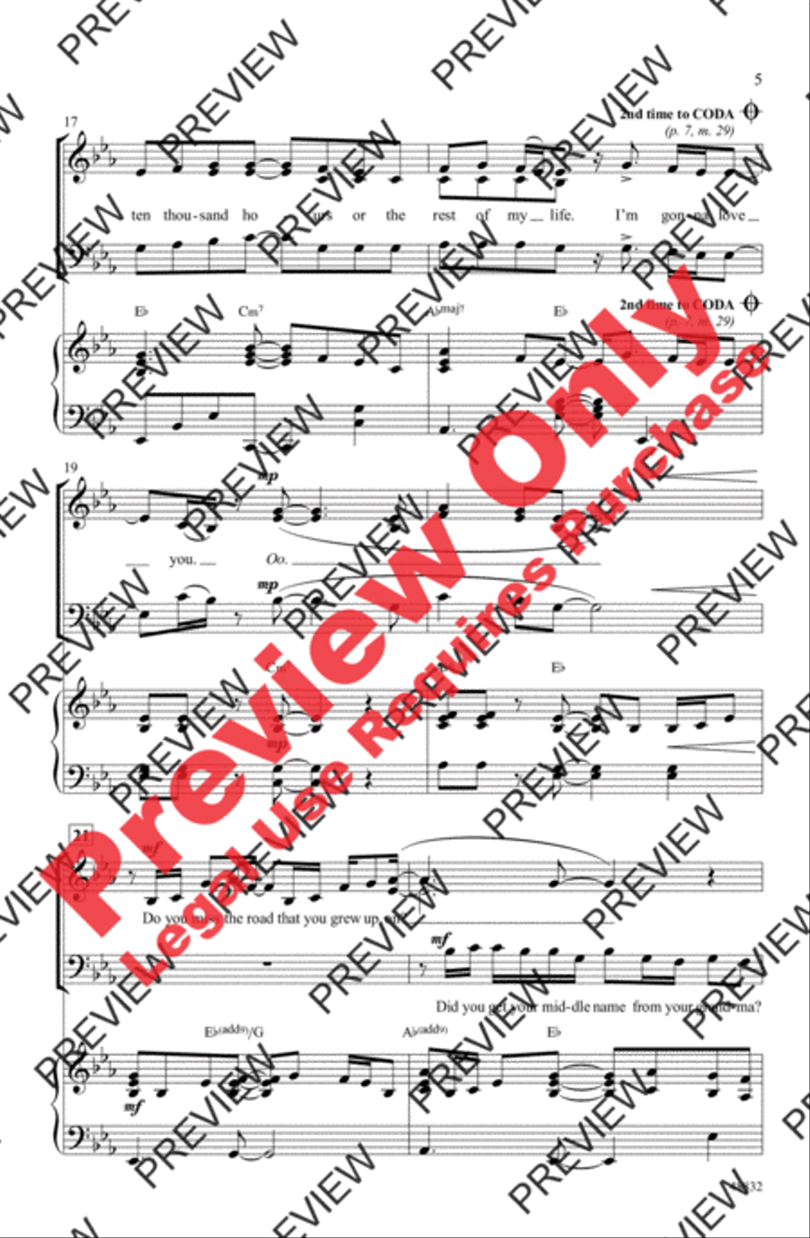 10,000 Hours 10,000 Hours 3-Part scores gallery preview page 5