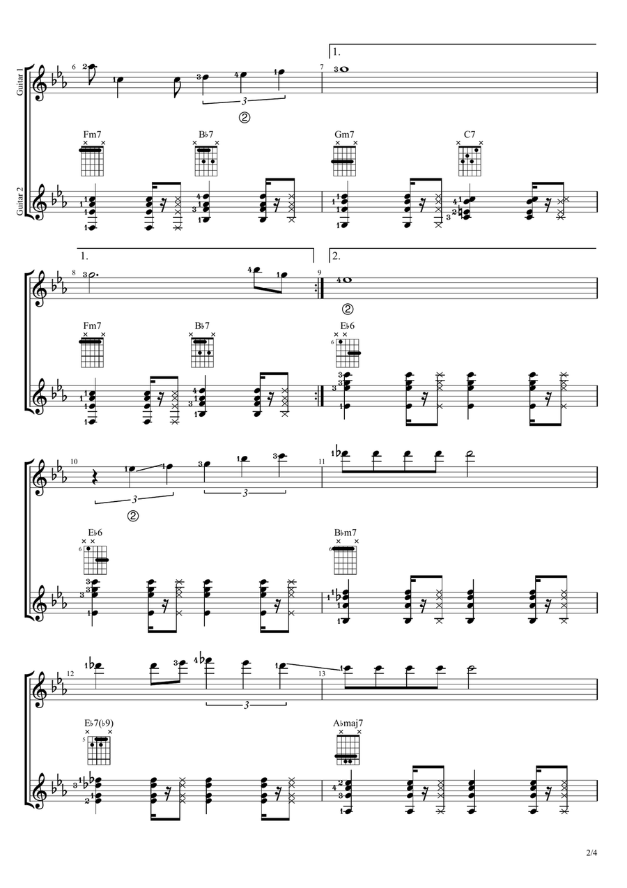 Misty Misty Electric Guitar scores gallery preview page 2