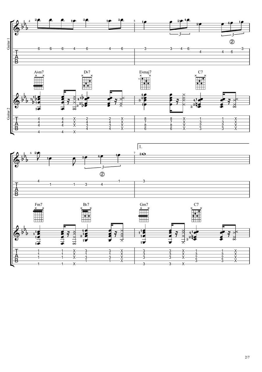 Misty Misty Guitar Ensemble scores gallery preview page 2