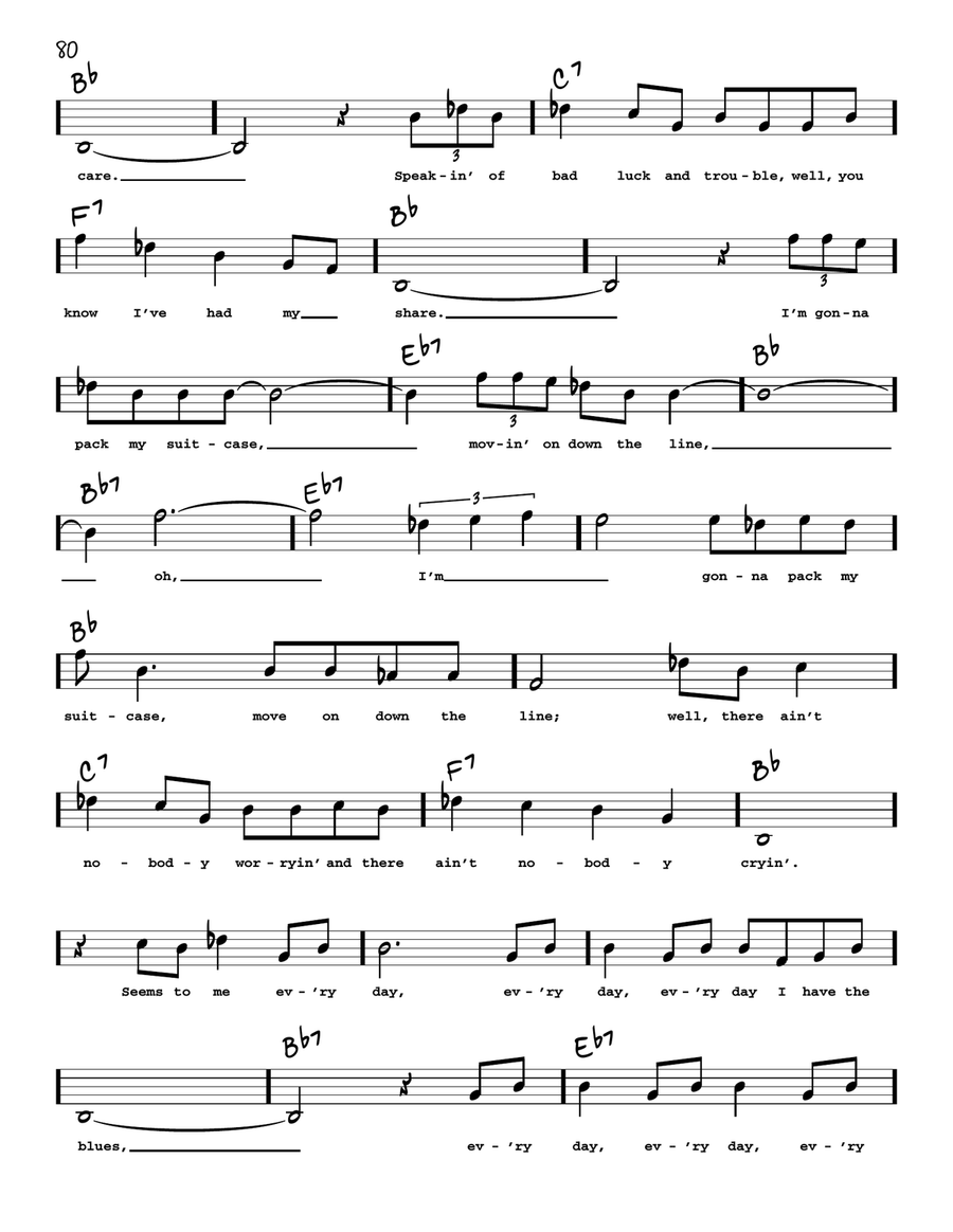 Every Day I Have The Blues (High Voice) High Voice scores gallery preview page 2