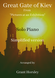 Great Gate of Kiev. M Moussorsky- Solo Piano -Simplified version
