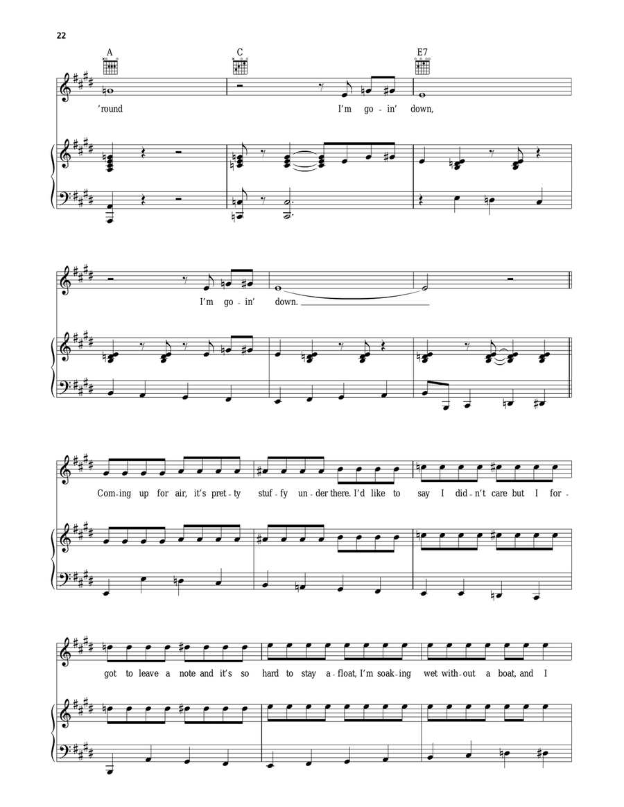 Goin' Down Goin' Down Piano, Vocal, Guitar scores gallery preview page 2