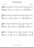 Scarborough Fair - Easy Piano