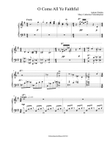 O Come All Ye Faithful, Piano Solo Arrangement by Mary Fehrenbacher Music