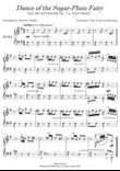 Dance of the Sugar Plum Fairy (EASY PIANO) grade 1 with note names and finger number guides