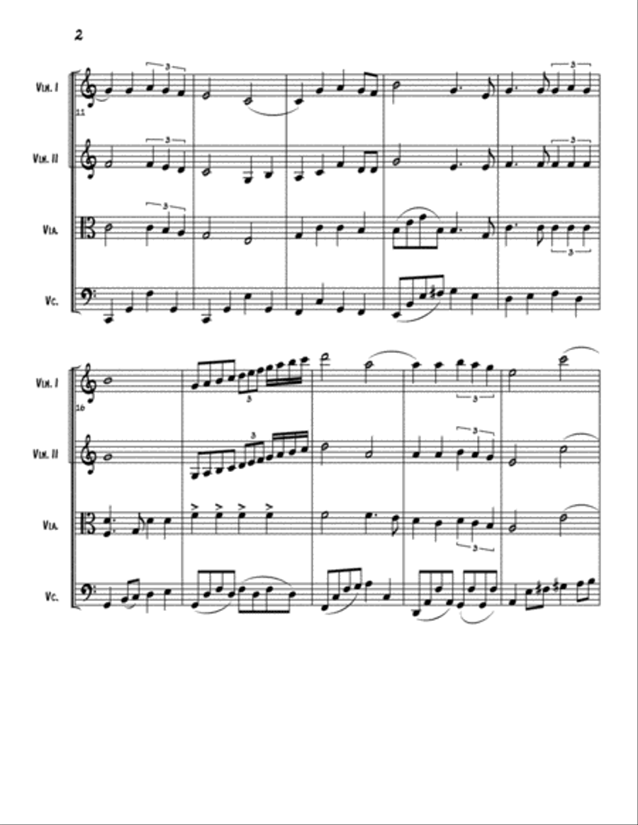 Born Free String Quartet scores gallery preview page 2
