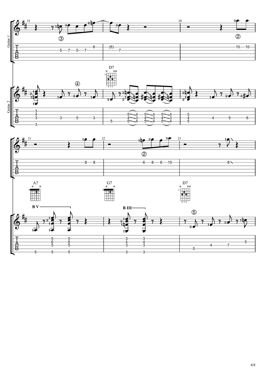 I Got You (i Feel Good) I Got You (i Feel Good) Guitar Ensemble scores gallery preview page 4