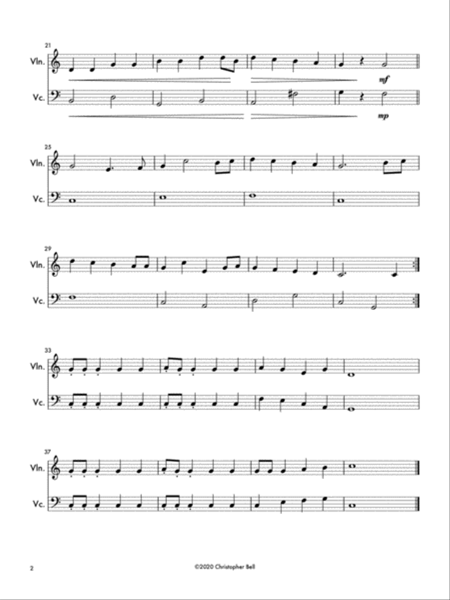 Frosty The Snowman Cello scores gallery preview page 2